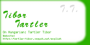 tibor tartler business card
